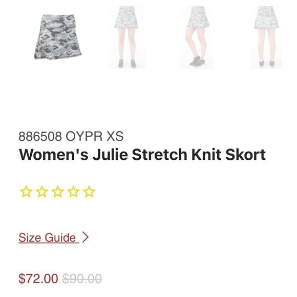 Sunice Julie Stretch Knit Skort | UPF 30 | Tennis or Golf - Picture 12 of 12